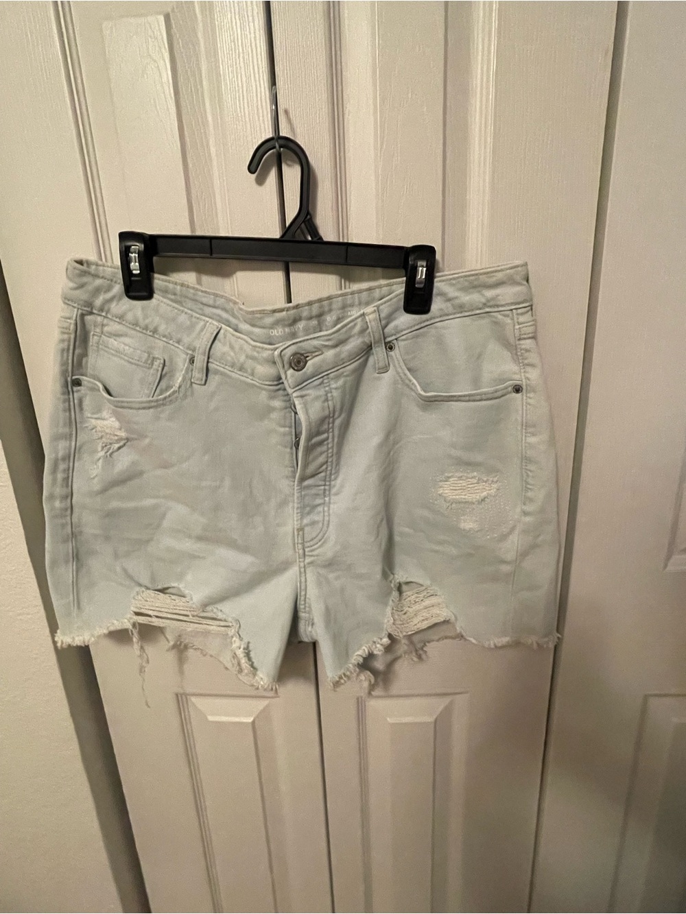 Old Navy Light Blue Distressed Jean Shorts